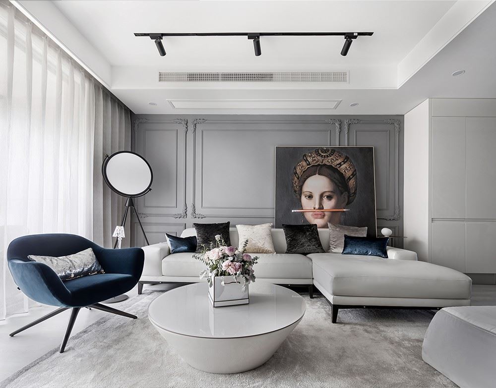 廣州市南沙奧園輕奢風格三居室裝修案例