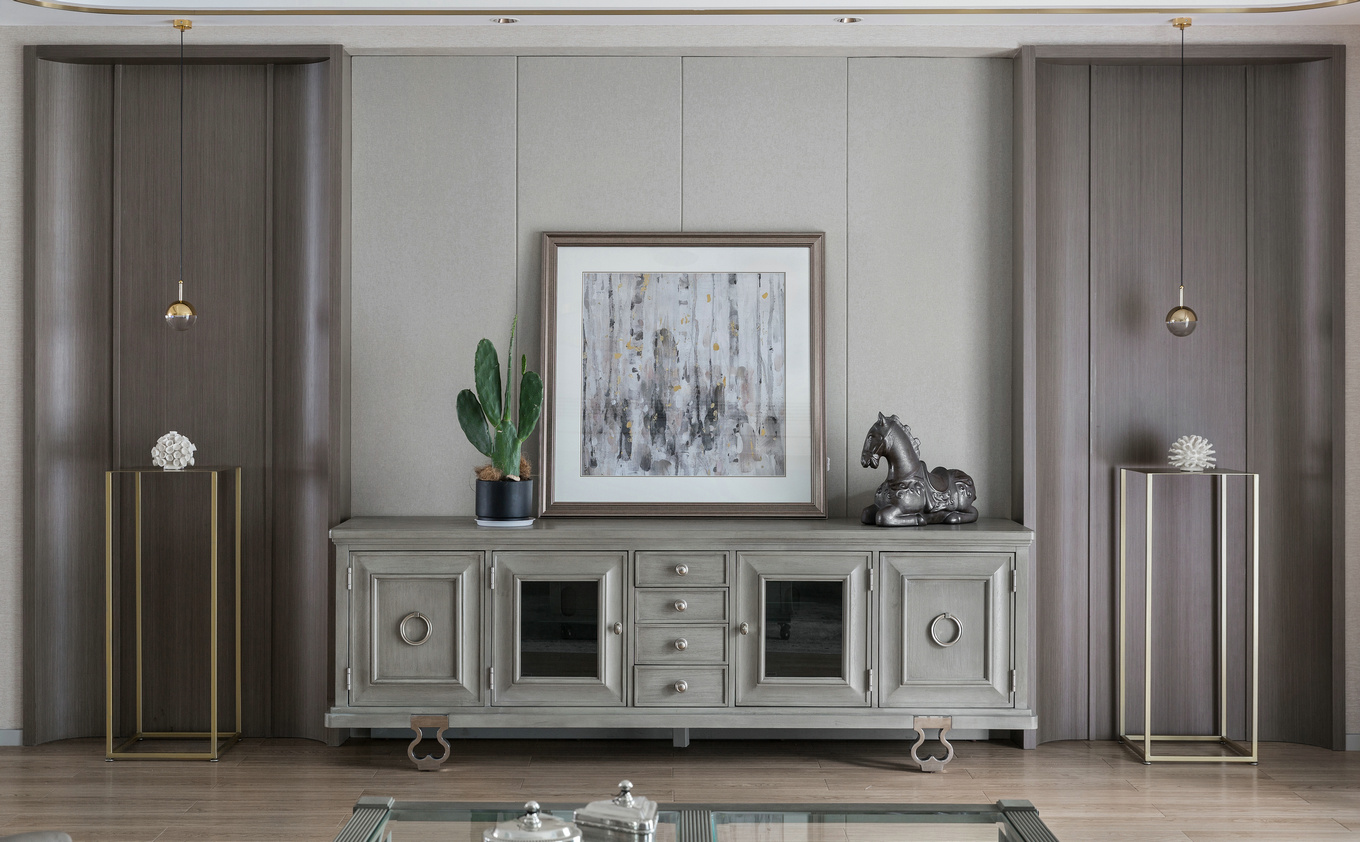 美式輕奢風格家裝設計室內裝修效果圖-餐邊柜 美式輕奢風格家裝設計室內裝修效果圖-餐邊柜