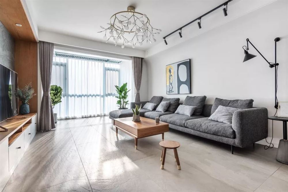 自貢市D1-10安置房現(xiàn)代簡約風格四居室裝修案例