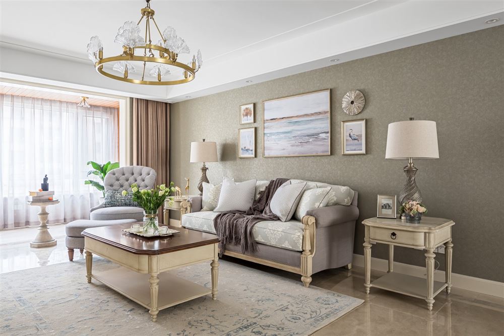 江門市雅逸尚都美式風格三居室裝修案例