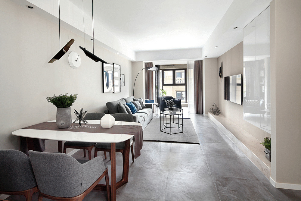 南寧保利領秀前城三居145平米北歐風格室內裝修案例-客餐廳 南寧保利領秀前城三居145平米北歐風格室內裝修案例-客餐廳