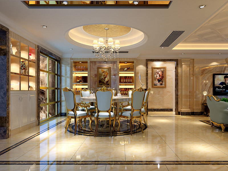 佛山市泰豐千璽灣歐式風(fēng)格四居室裝修案例