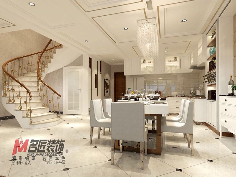 自貢市萬達(dá)廣場都會(huì)華宅歐式風(fēng)格別墅裝修案例