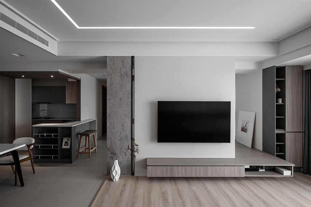 廣州市恒大山水城現(xiàn)代簡約風格三居室裝修案例