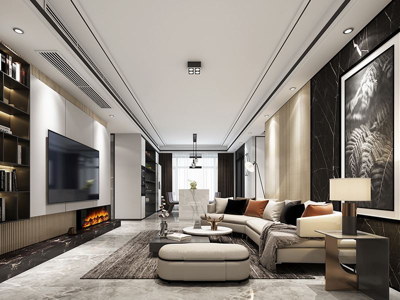 常州市雅居樂星河灣商住樓現代簡約風格三居室裝修案例