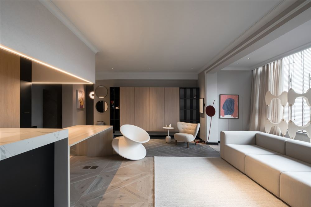 清遠市景源·公園壹號北歐風格三居室裝修案例