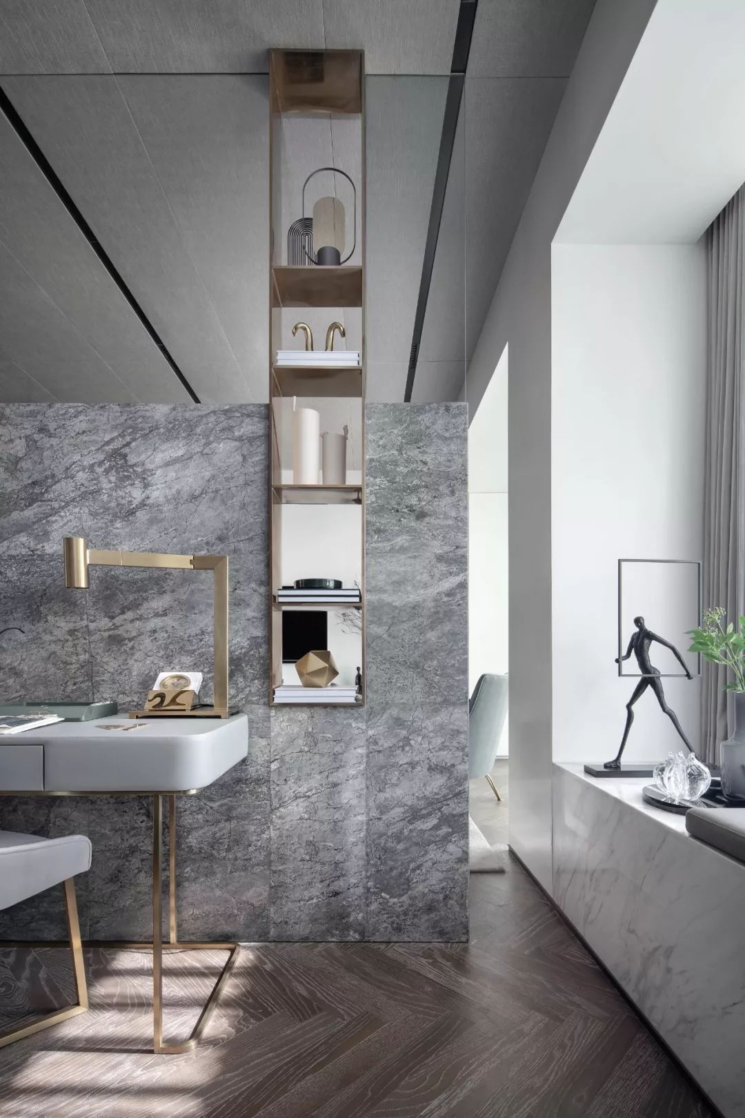 現代輕奢風格室內設計家裝案例-梳妝臺 現代輕奢風格室內設計家裝案例-梳妝臺