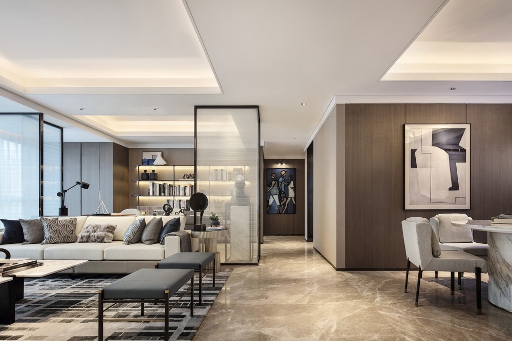 現代輕奢風格室內設計家裝案例-客餐廳 現代輕奢風格室內設計家裝案例-客餐廳