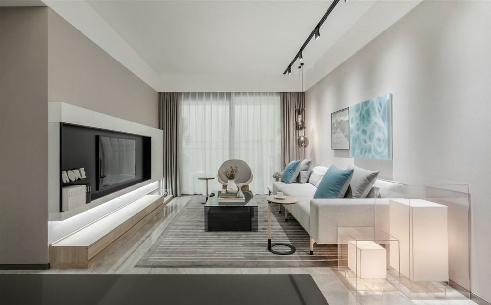 佛山市頤安·天璟名庭輕奢風格三居室裝修案例