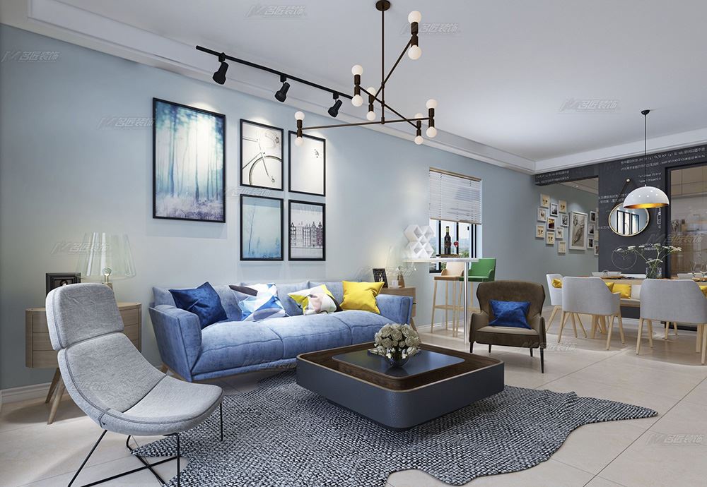 佛山市萬科金域時光(商業)北歐風格三居室裝修案例
