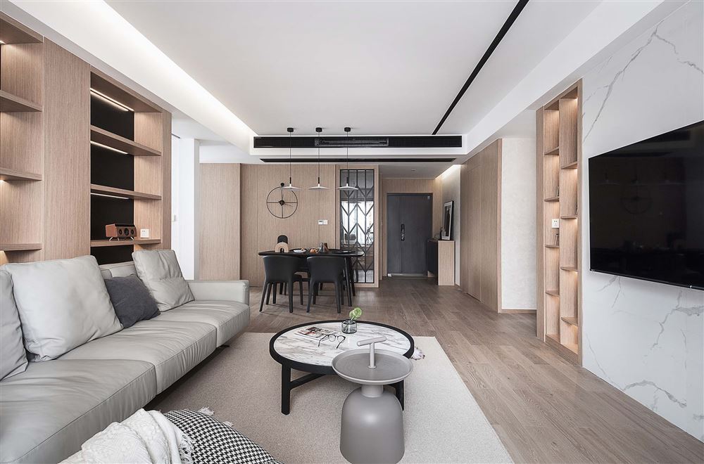 江門市興南小區現代簡約風格三居室裝修案例