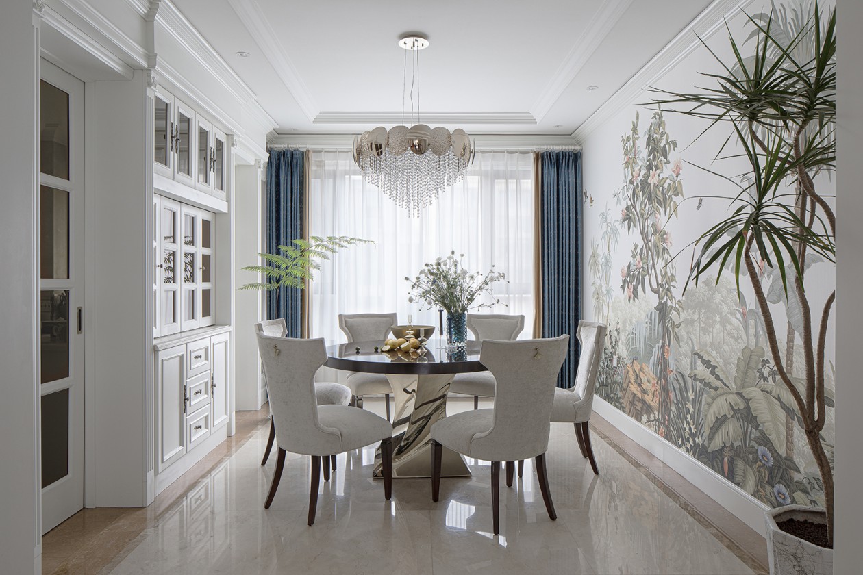 現代輕奢風格家裝設計室內裝修效果圖-餐廳 現代輕奢風格家裝設計室內裝修效果圖-餐廳