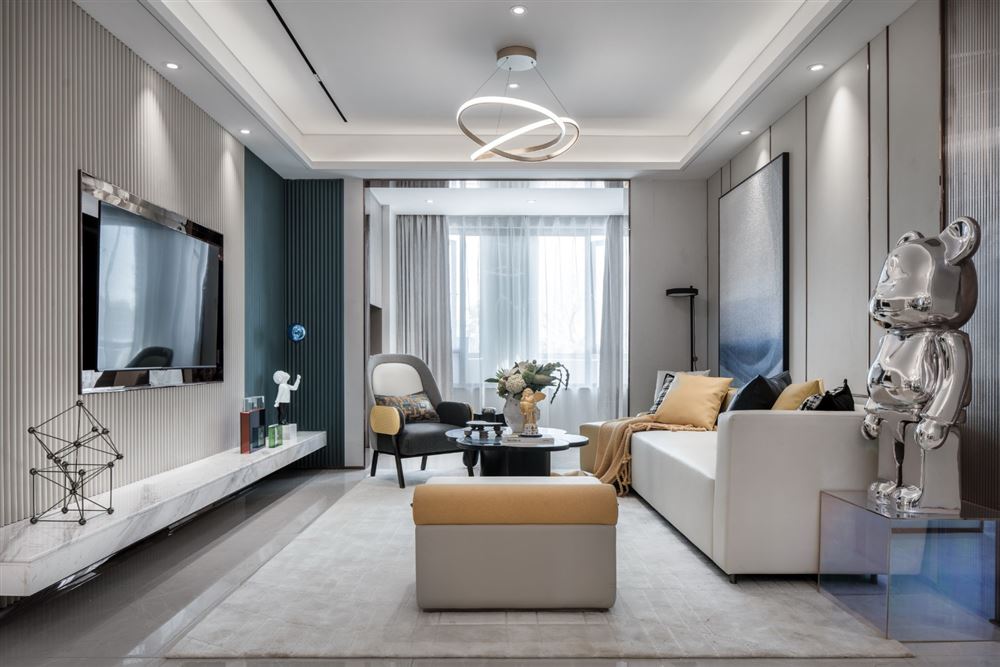佛山市萬科金域水岸現代簡約風格三居室裝修案例