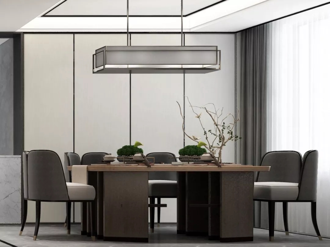 裝修案例新中式風格室內(nèi)裝修效果圖-餐廳 裝修案例新中式風格室內(nèi)裝修效果圖-餐廳