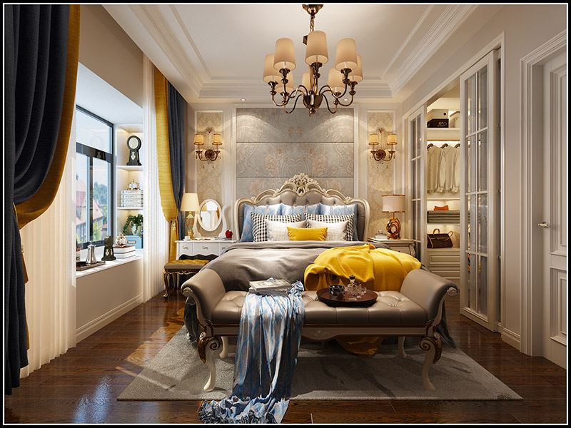 佛山市雅居樂·江畔明珠歐式風格三居室裝修案例