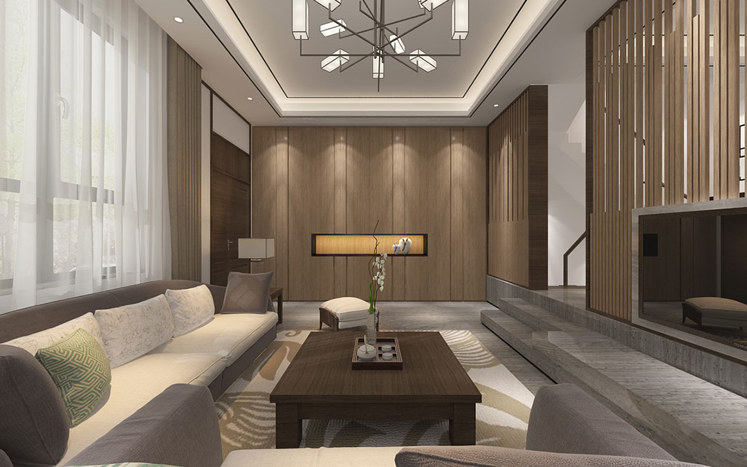 新中式風(fēng)格別墅室內(nèi)設(shè)計家裝案例-客廳 新中式風(fēng)格別墅室內(nèi)設(shè)計家裝案例-客廳