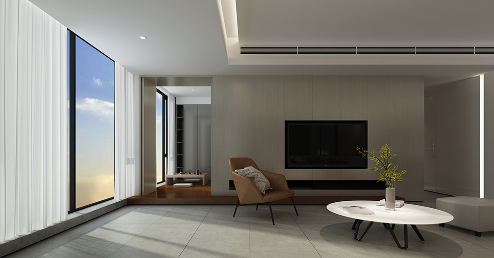 極簡風(fēng)格室內(nèi)裝修設(shè)計效果圖-悅江上品四居210平米-室內(nèi)客廳茶室裝修設(shè)計