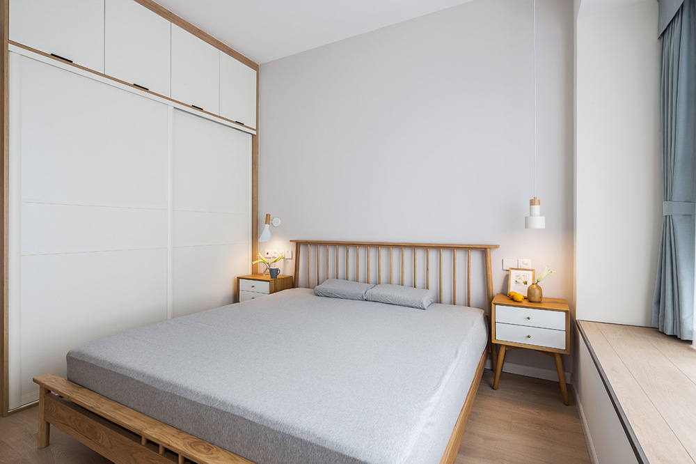 南寧萬科魅力之城二居90平米現代前衛風格室內裝修案例-臥室 南寧萬科魅力之城二居90平米現代前衛風格室內裝修案例-臥室