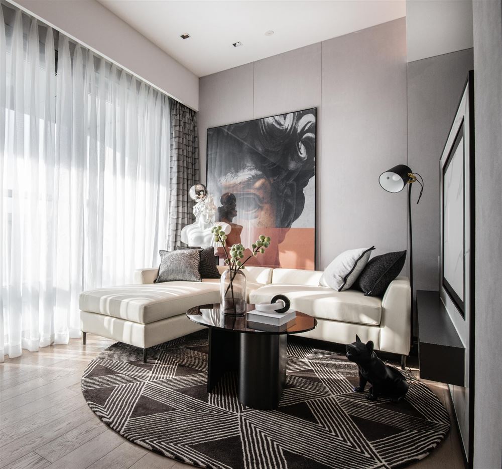 清遠市麗清花園輕奢風格三居室裝修案例