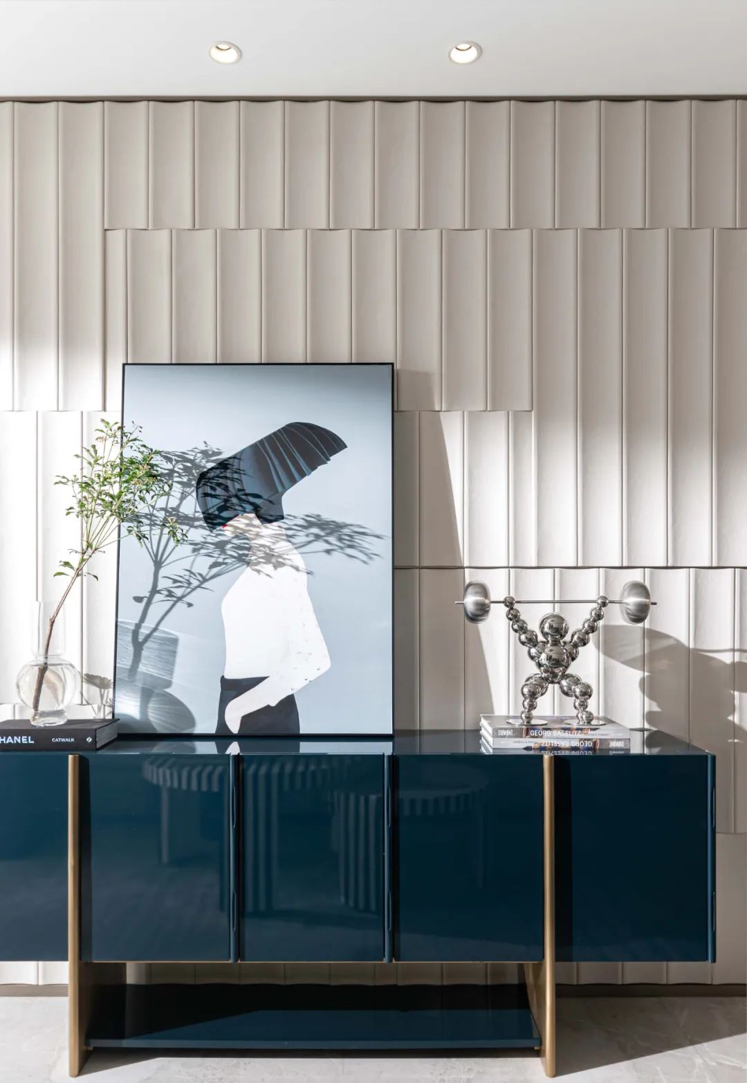 現代輕奢風格室內設計家裝案例-客廳邊柜 現代輕奢風格室內設計家裝案例-客廳邊柜