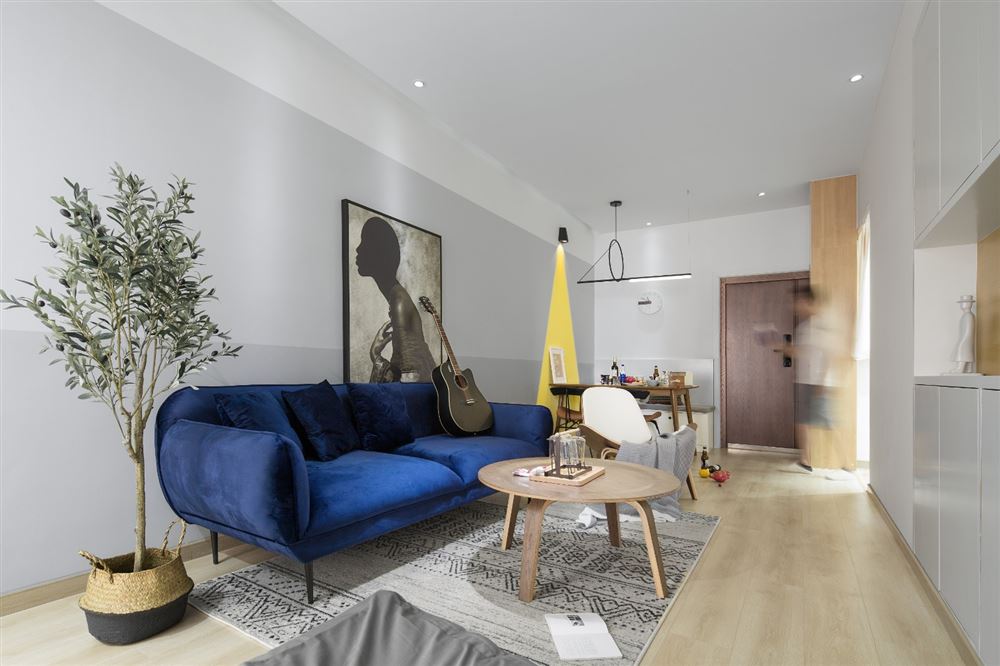 佛山市順德華潤置地廣場北歐風格二居室裝修案例