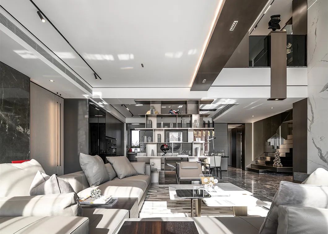 現(xiàn)代輕奢風(fēng)格別墅室內(nèi)設(shè)計家裝案例-客廳 現(xiàn)代輕奢風(fēng)格別墅室內(nèi)設(shè)計家裝案例-客廳