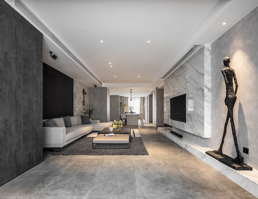 廣州市新康花園輕奢風(fēng)格三居室裝修案例