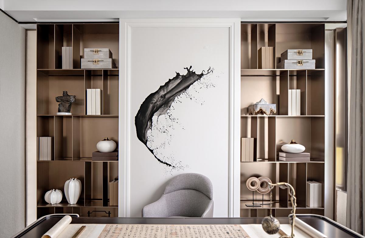 新中式風格室內(nèi)設計家裝案例-書房 新中式風格室內(nèi)設計家裝案例-書房