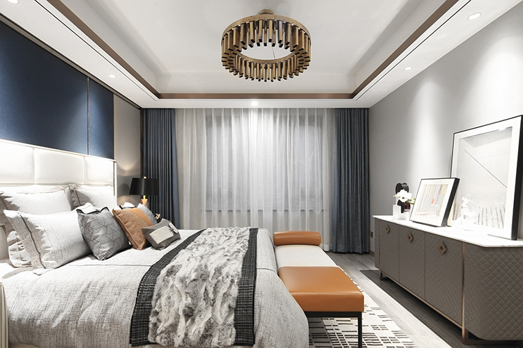 港式輕奢風格室內設計家裝案例-臥室 港式輕奢風格室內設計家裝案例-臥室