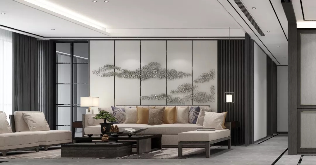 裝修案例新中式風格室內(nèi)裝修效果圖-客廳 裝修案例新中式風格室內(nèi)裝修效果圖-客廳