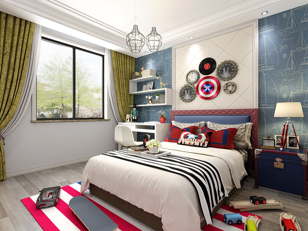 裝修公司簡歐風格室內裝修效果圖-男孩房 裝修公司簡歐風格室內裝修效果圖-男孩房
