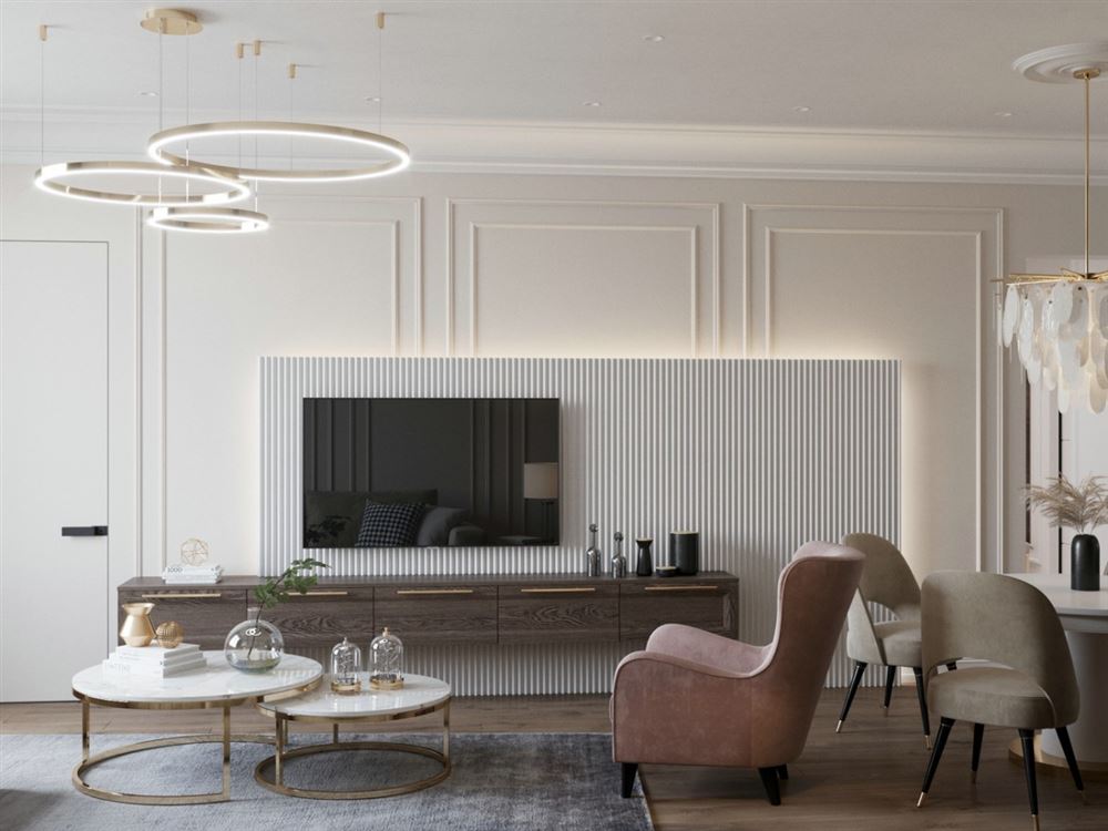 陽江市美侖廣場輕奢風(fēng)格三居室裝修案例