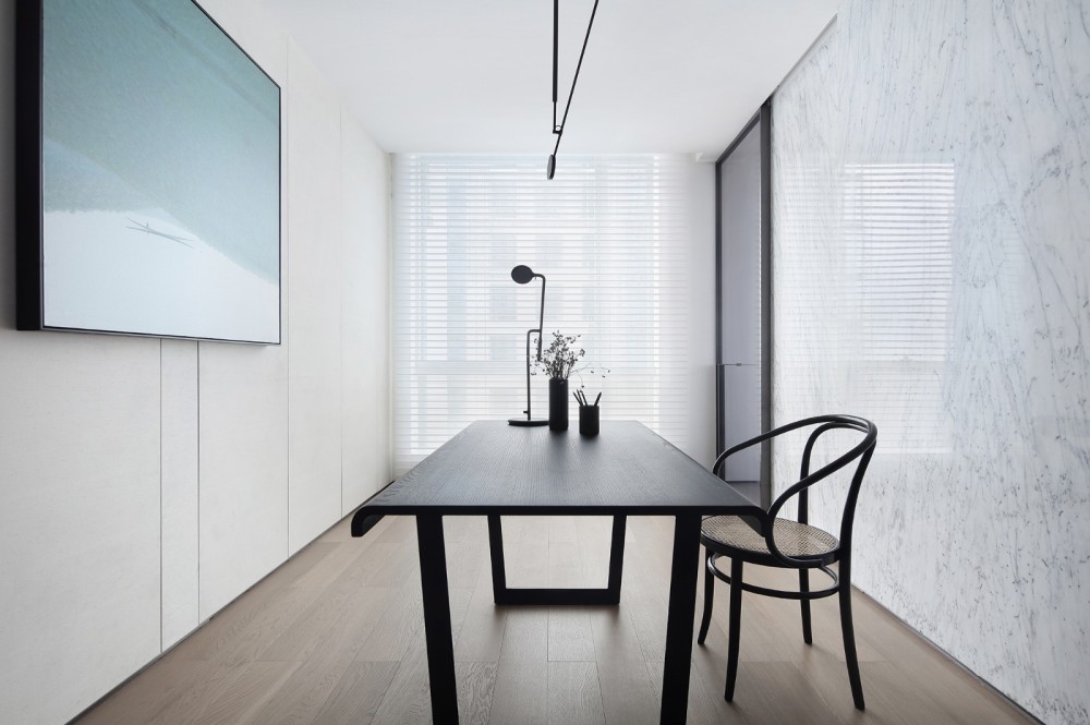 簡約黑白灰風格室內設計家裝案例-書房 簡約黑白灰風格室內設計家裝案例-書房