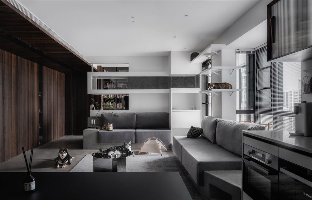 佛山市保利雲上現代簡約風格四居室裝修案例