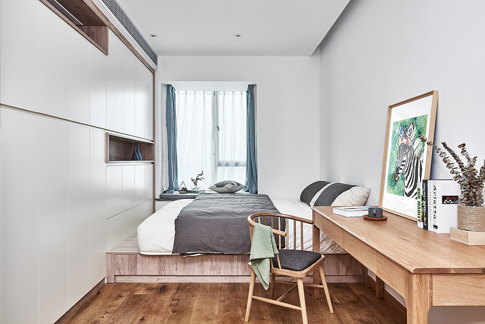 現代簡約風格室內裝修設計效果圖-雅瑤綠洲三居165平米-室內裝修設計客臥 現代簡約風格室內裝修設計效果圖-雅瑤綠洲三居165平米-室內裝修設計客臥