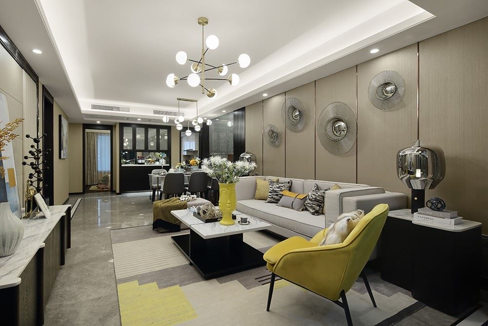 江門市五邑碧桂園現代簡約風格三居室裝修案例