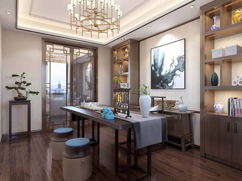 昭通市濱江首座新中式風格別墅裝修案例