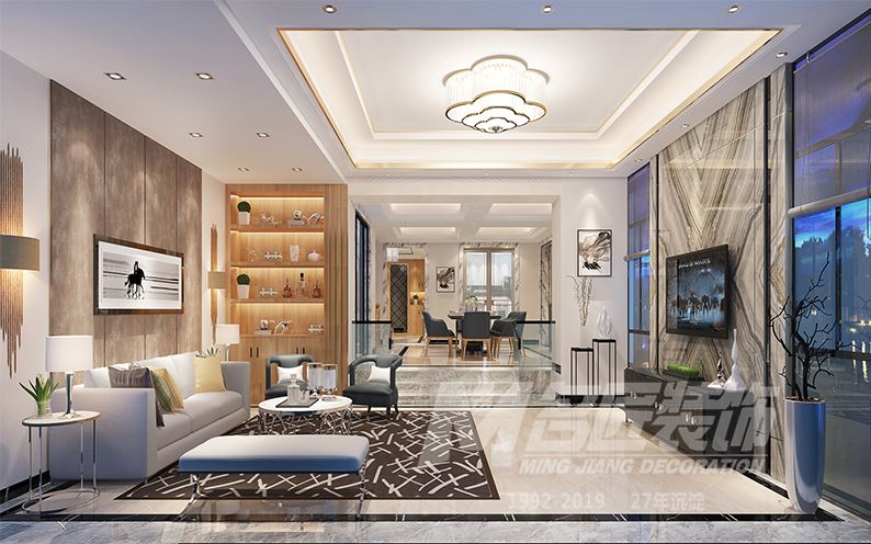 佛山市順德自在城現代簡約風格別墅裝修案例