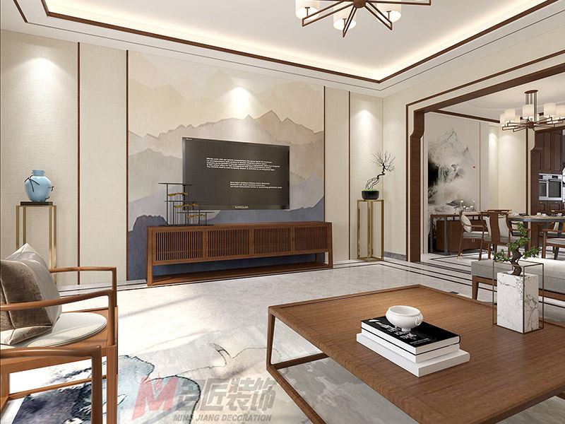 臺州市半島名苑新中式風格別墅裝修案例