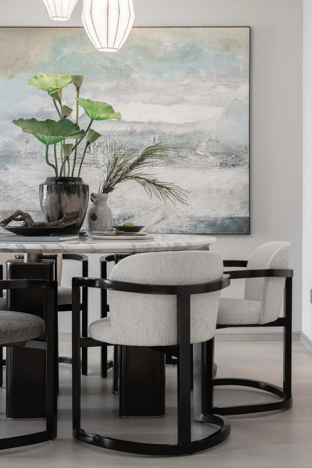 新中式風格室內設計家裝案例-餐廳擺設 新中式風格室內設計家裝案例-餐廳擺設