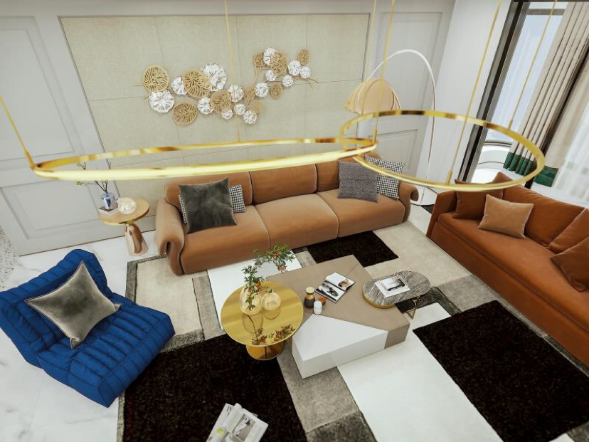 現代輕奢風格家裝設計室內裝修效果圖-客廳 現代輕奢風格家裝設計室內裝修效果圖-客廳