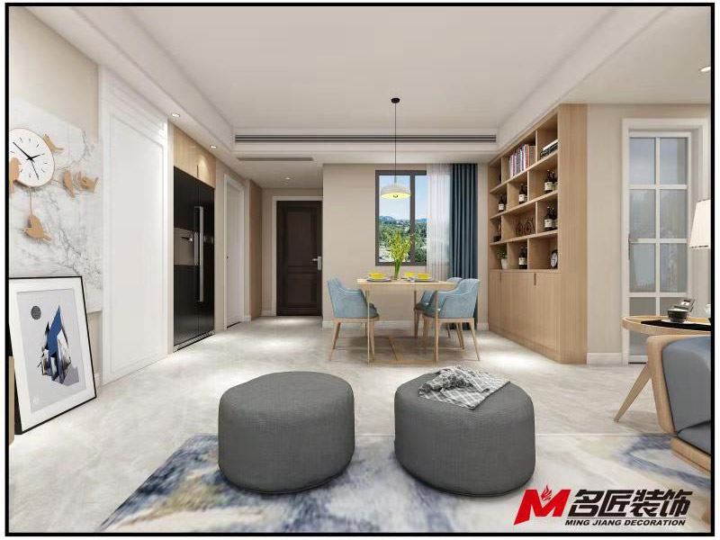 湖州市綠城觀云小鎮現代簡約風格三居室裝修案例