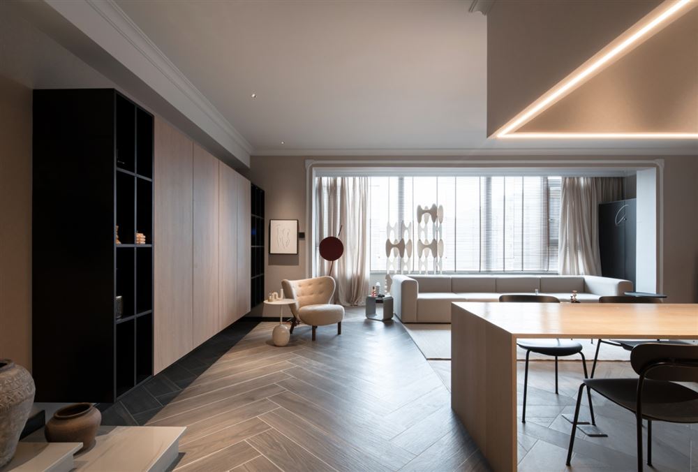 江門市敏捷·云錦現代簡約風格三居室裝修案例