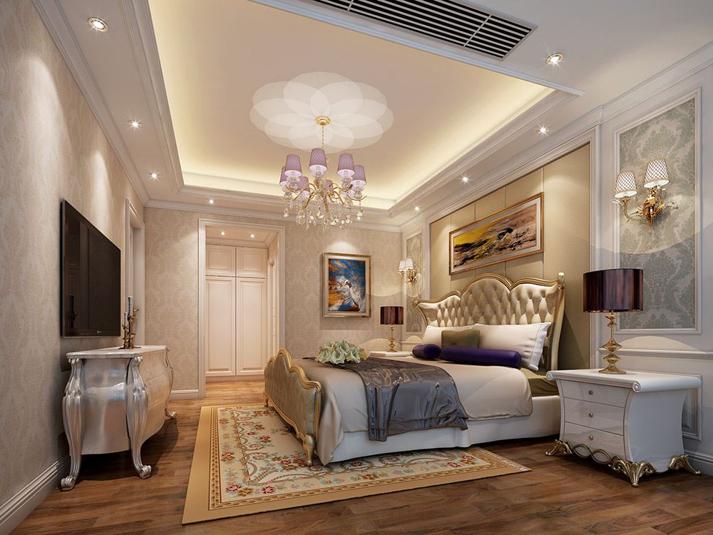 河源市東園閣歐式風(fēng)格四居室裝修案例