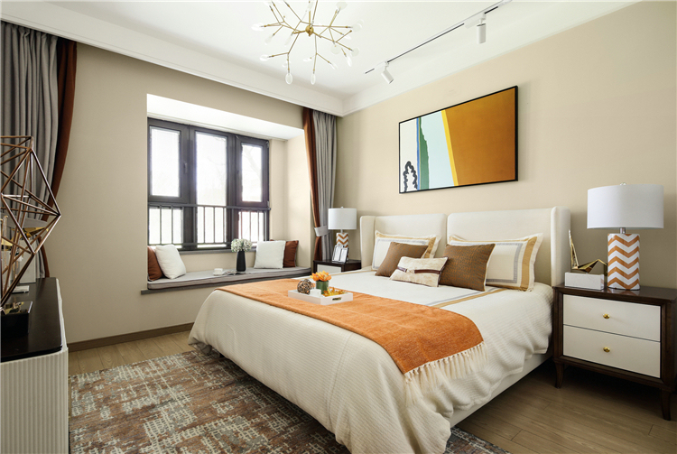 現代輕奢風格室內家裝案例效果圖-臥室 現代輕奢風格室內家裝案例效果圖-臥室