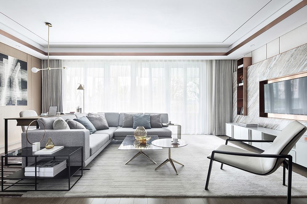 南寧市長安嘉園輕奢風格三居室裝修案例