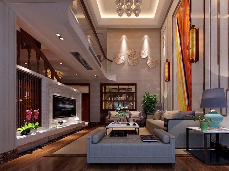 揭陽市惠來碧桂園新中式風格復式裝修案例