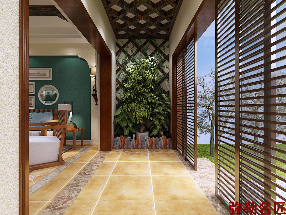 盛世家園躍層三居140平米美式鄉(xiāng)村風格裝修案例-入戶陽臺 盛世家園躍層三居140平米美式鄉(xiāng)村風格裝修案例-入戶陽臺