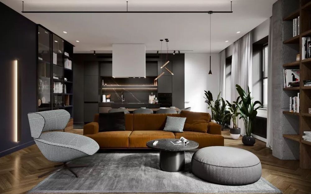 北歐工業風格家裝設計室內裝修效果圖-客廳 北歐工業風格家裝設計室內裝修效果圖-客廳