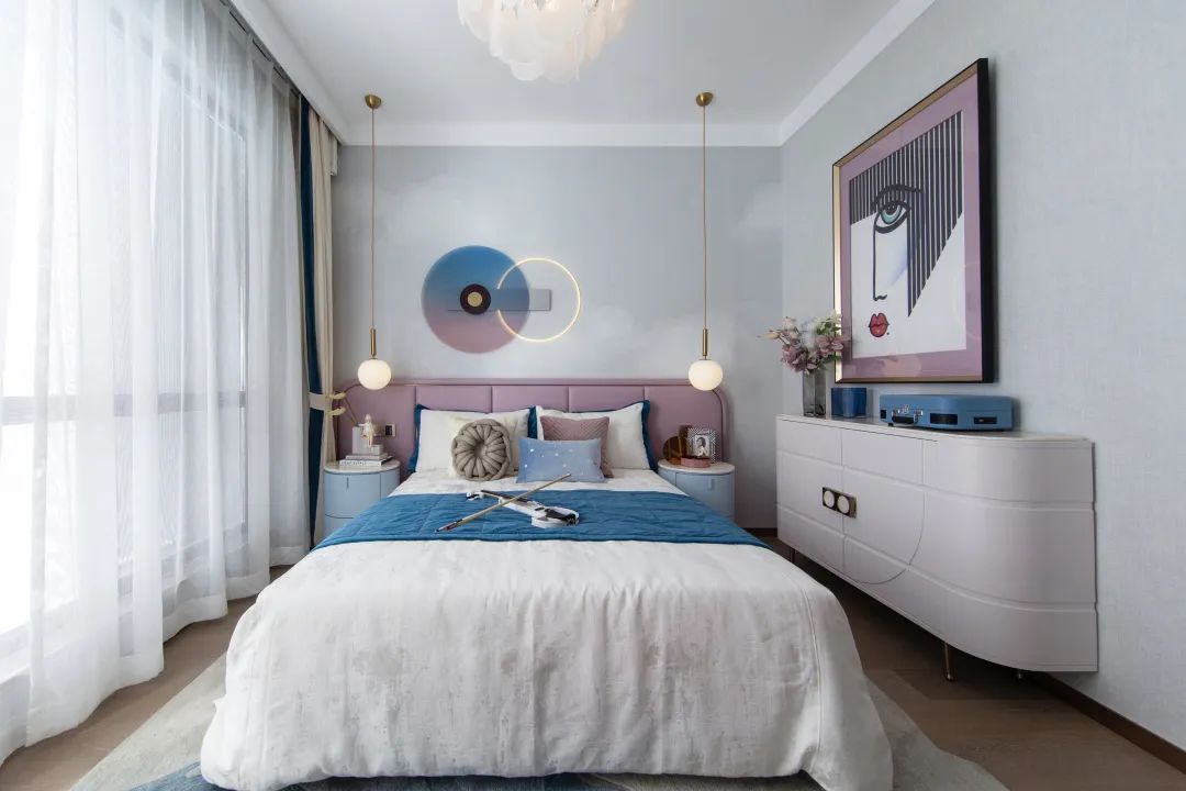 現代輕奢風格室內設計家裝案例-女孩房 現代輕奢風格室內設計家裝案例-女孩房